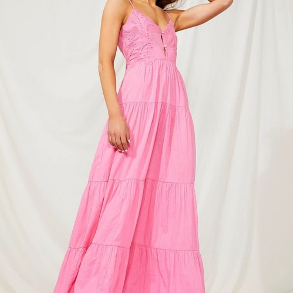 NWT CHELSEA & VIOLET alyssa Pink Maxi Dress size XL